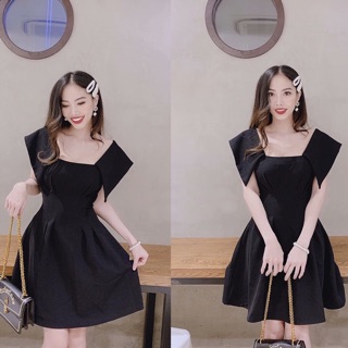 Đầm xếp li eo 2 màu (kèm hình thật)