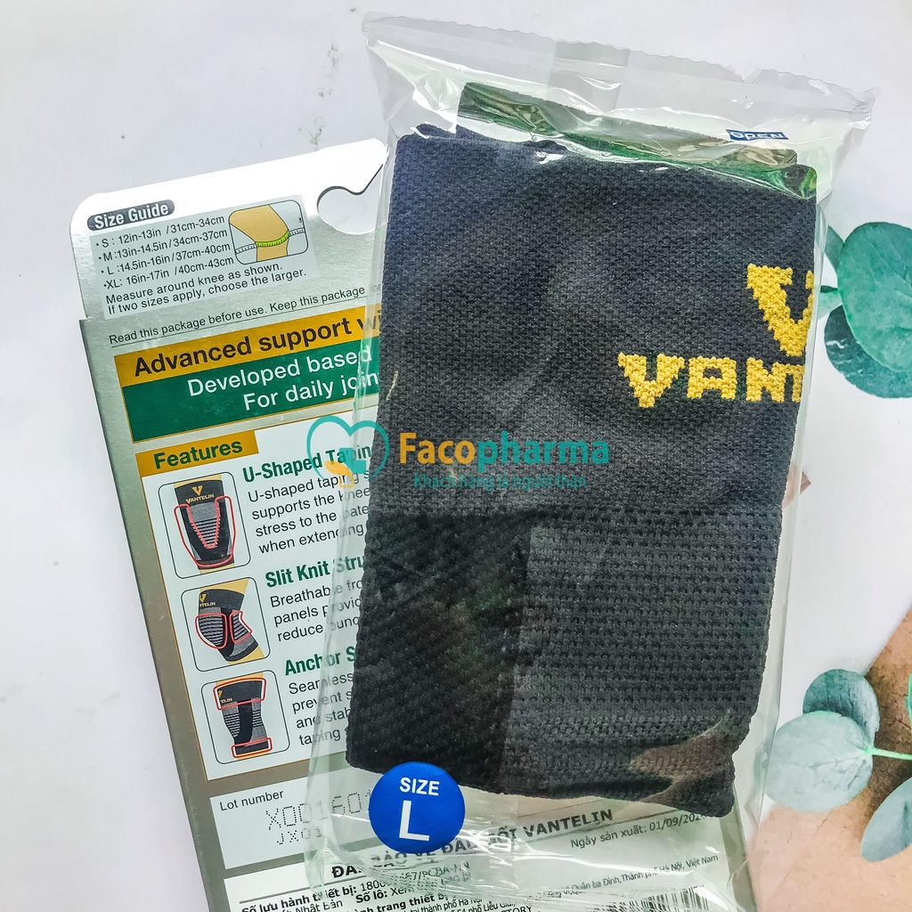 Đai bảo vệ khớp gối băng đầu gối thể thao hỗ trợ giảm mỏi đầu gối Vantelin DKG