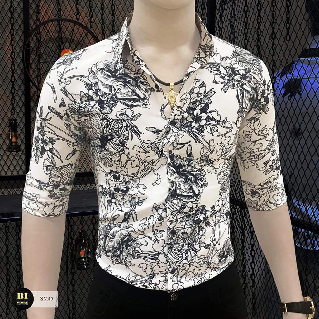 [SIÊU PHẨM]💥Áo sơ mi nam dài tay ❤️FREESHIP❤️ áo sơ mi kiểu hàn quốc họa tiết đẹp vải lụa thoáng mát | BigBuy360 - bigbuy360.vn