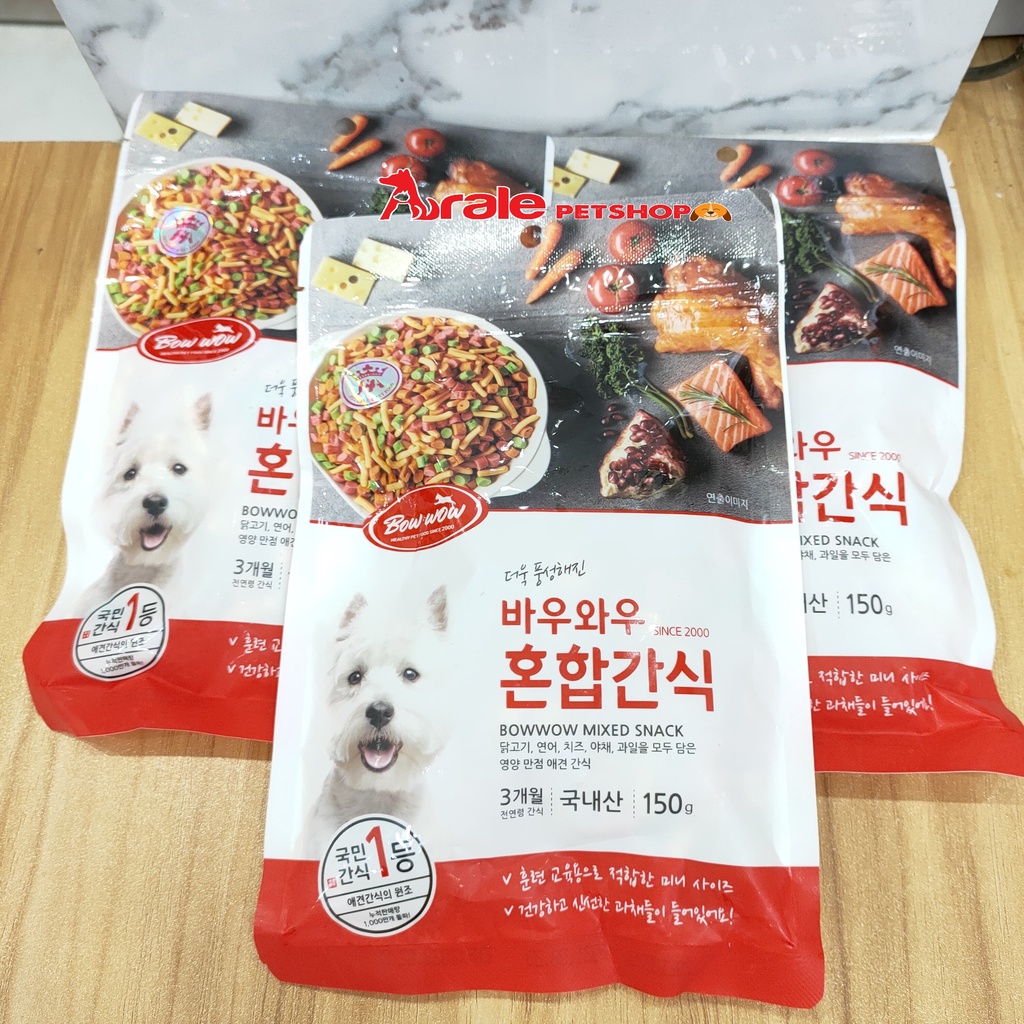 SNACK HỖN HỢP BOWWOW CHO CHÓ 40G , 150G , 350G