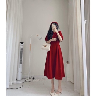 váy cổ sườn xám khuy bọc by Samhyewear