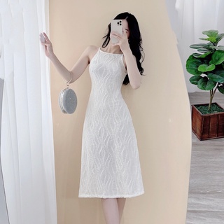Váy 2 dây vằn vân nổi ôm body V1283