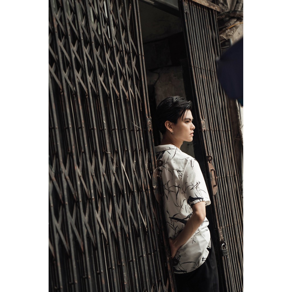 Áo Sơ Mi Ngắn Tay Nam Họa Tiết HIGHWAY MENSWEAR Crane Cuban Shirt | BigBuy360 - bigbuy360.vn