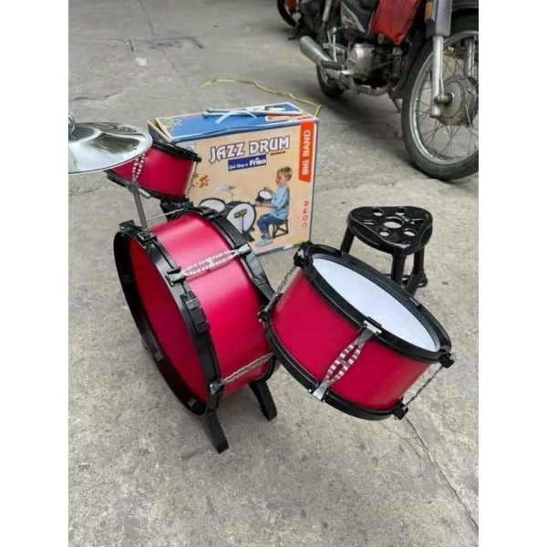 Hộp đồ chơi bộ trống Jazz Drum 3 cái kèm chập cheng TH688