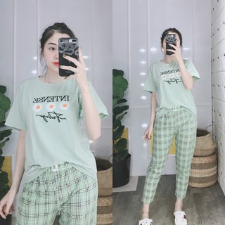 Set đồ bộ nữ mặc nhà thun cotton dễ thương