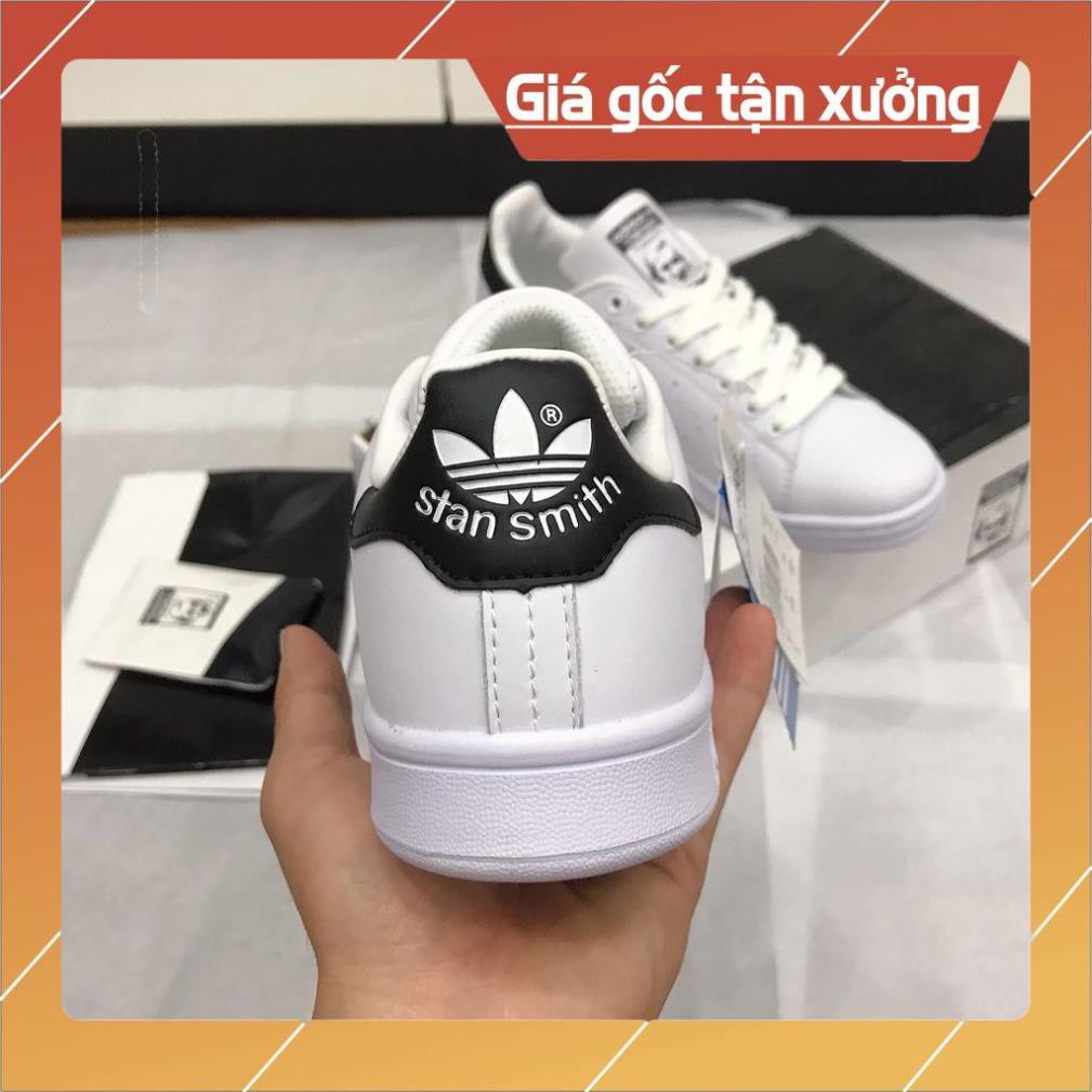 [FreeShip–Hàng Loại A] Giày thể thao STAN SMITH Trắng gót đen FULLBOX,  Giầy sneaker nam nữ trắng đủ size