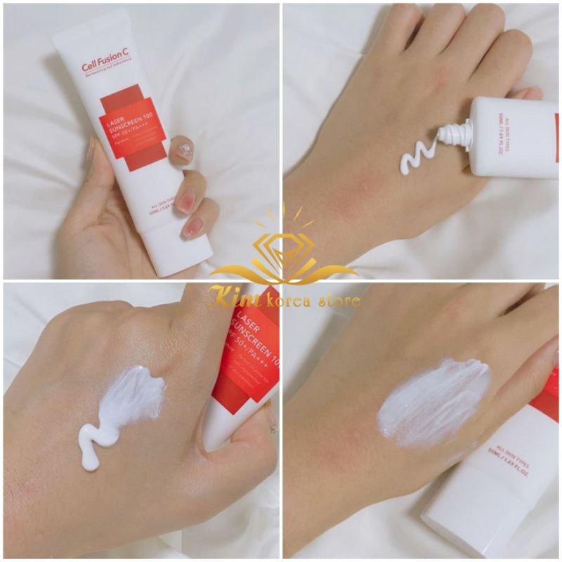 Kem chống nắng nâng tone kiềm dầu có thể thay kem nền cho da nhạy cảm Cell fusion C Sunscreen 100 mẫu mới kèm bill chuẩn