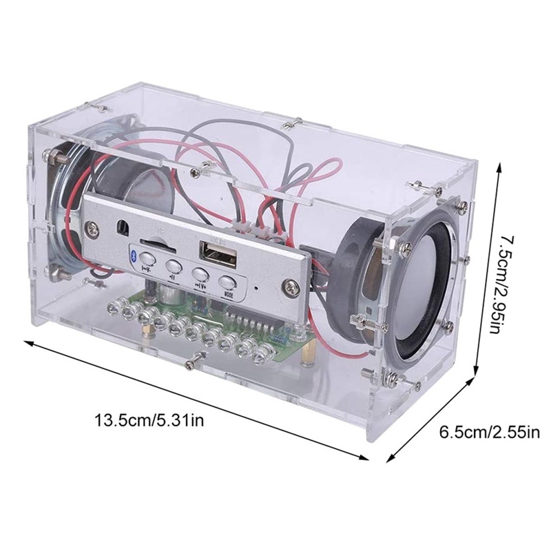 Bộ Loa Bluetooth Mini Có Đèn LED Nhấp Nháy DIY