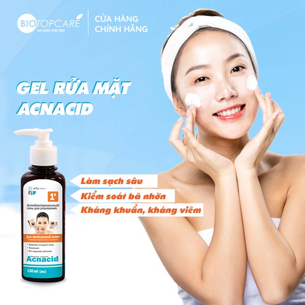 [Mã INCU50 giảm 50K đơn 250K] Gel rửa mặt kháng khuẩn Elfa Pharm Acnacid dành cho da mụn 150ml - BioTopcare Official | BigBuy360 - bigbuy360.vn