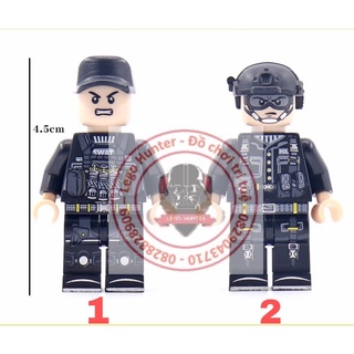 Xếp Hình army swat minifigures mô hình lắp ráp nhân vật lính swat