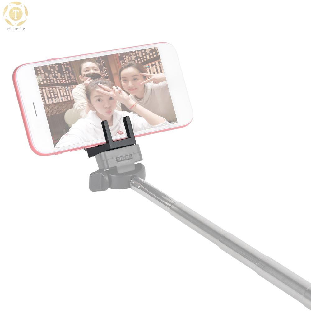 Shipped within 12 hours】 Andoer PC-100 Adjustable Metal Phone Holder Mini Cell Phone Clamp Tripod Adapter with 1/4 Inch Screw Hole for iPhone Samsung Huawei Xiaomi Smartphones for Tripod Video Slider Silver Phone Holder [TO]