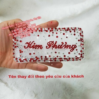 Ốp Lưng Handmade Đính Đá thay đổi tên theo yêu cầu