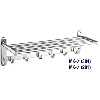 Máng treo khăn tầng CAO CẤP giá treo khăn inox 304 thanh treo nhà tắm MK 7