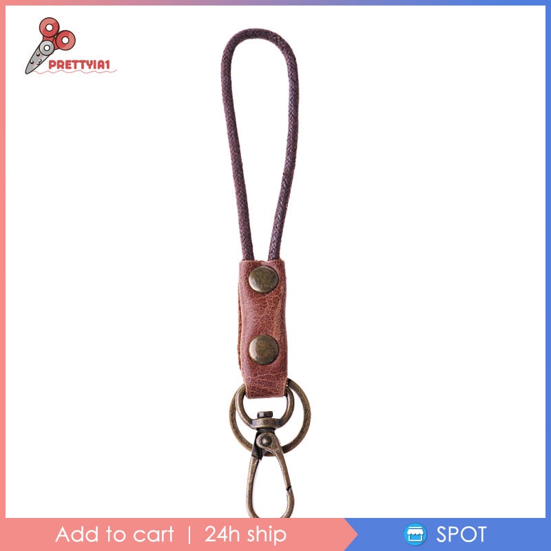[Prettyia1] Dây Da Đeo Cổ Điển Đeo Thẻ ID Chìa Khóa Điện Thoại 23cm