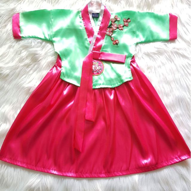 Hanbok bé gái Thêu hoa đào