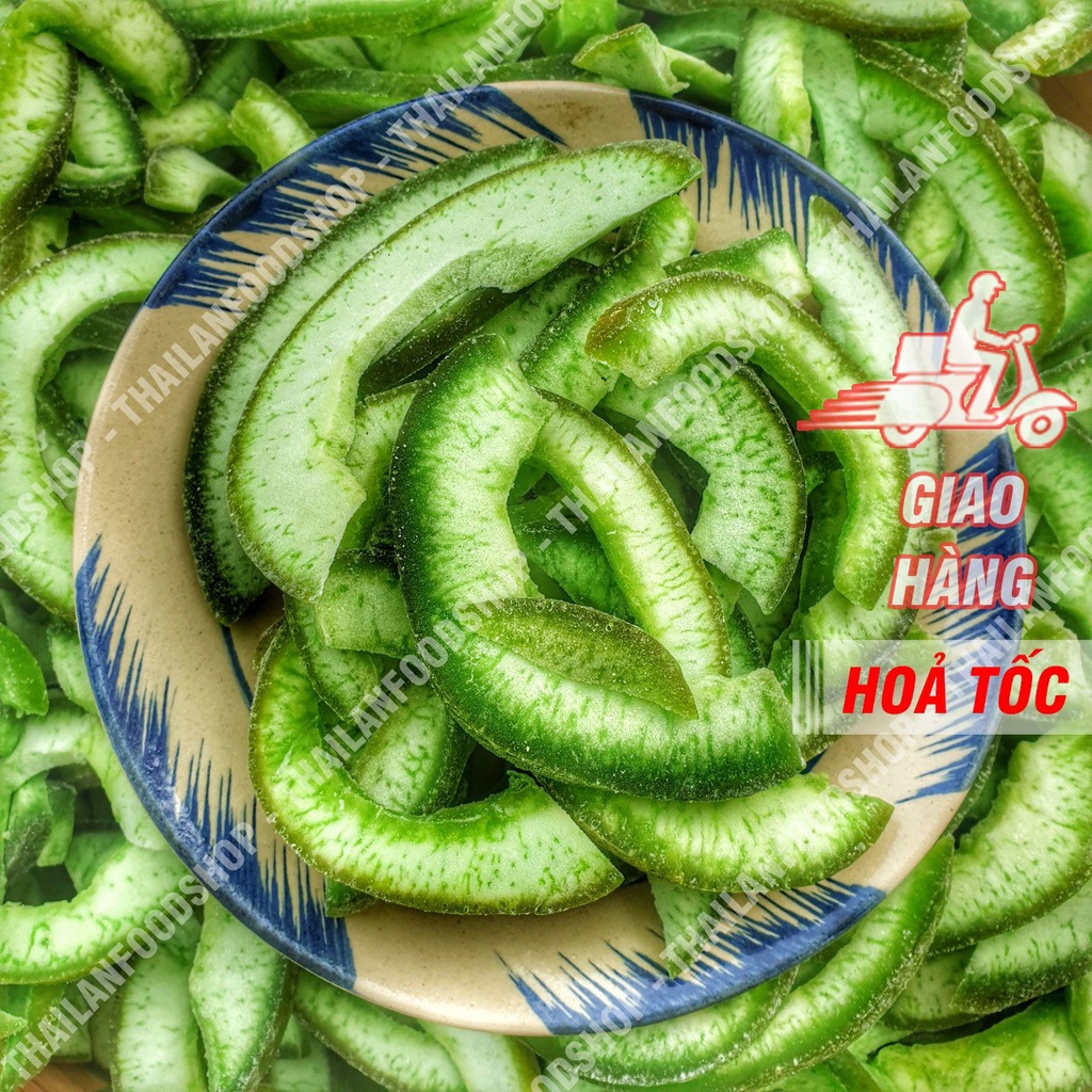 Vỏ Bưởi Xanh Sấy Dẻo Thái Lan Lon 300gr