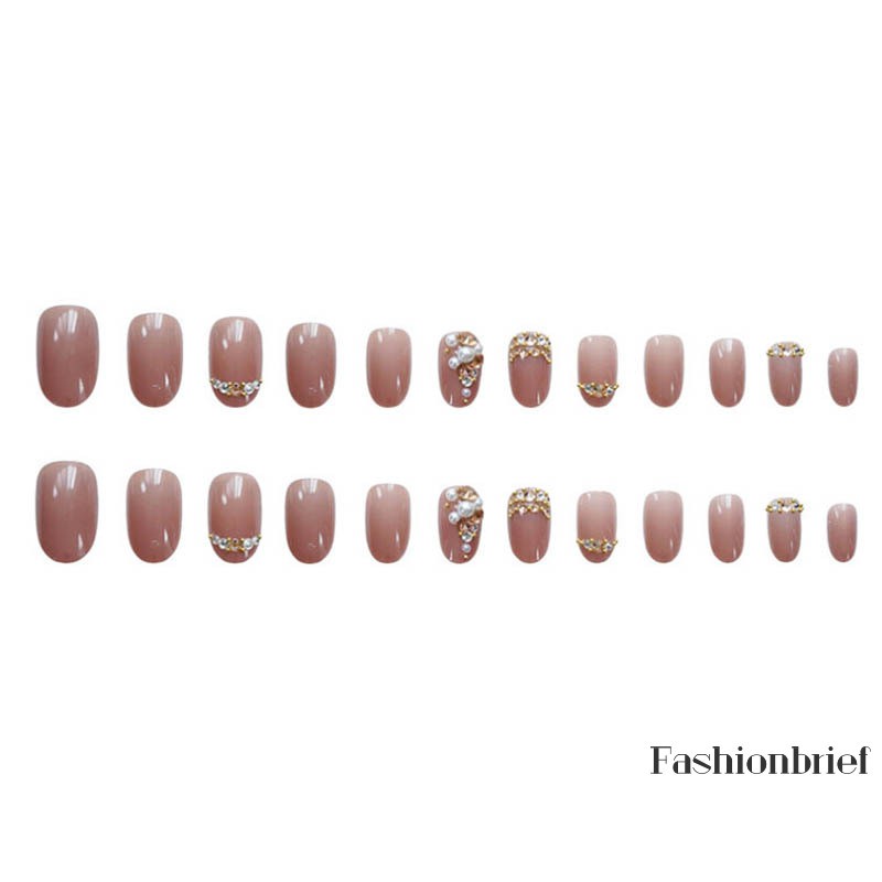 Set 24 Móng Tay Giả Đính Đá Trang Trí Nghệ Thuật