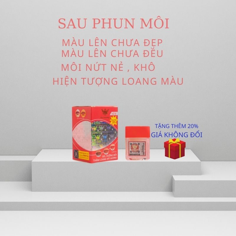 Dưỡng môi sau phun xăm Mỹ Hương cao cấp, chống thâm loang, kích màu môi hiệu quả loại mới 12ml