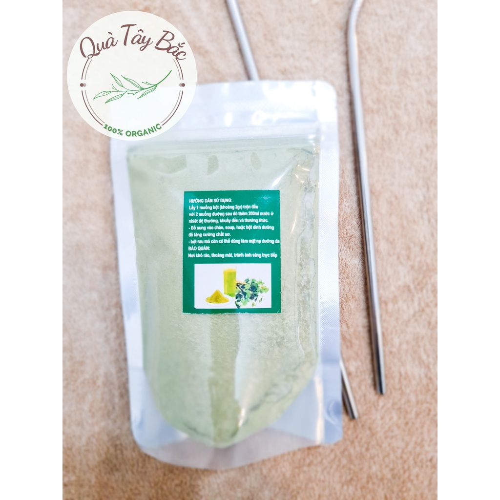 Bột rau má sấy lạnh nguyên chất Organic - SIÊU MỊN TÁCH GÂN 100%