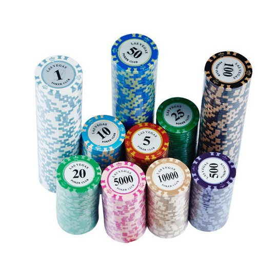 Chip poker có số ( phỉnh poker ) dòng Vương niệm + Las Vegas chất nhựa cao cấp PK 8
