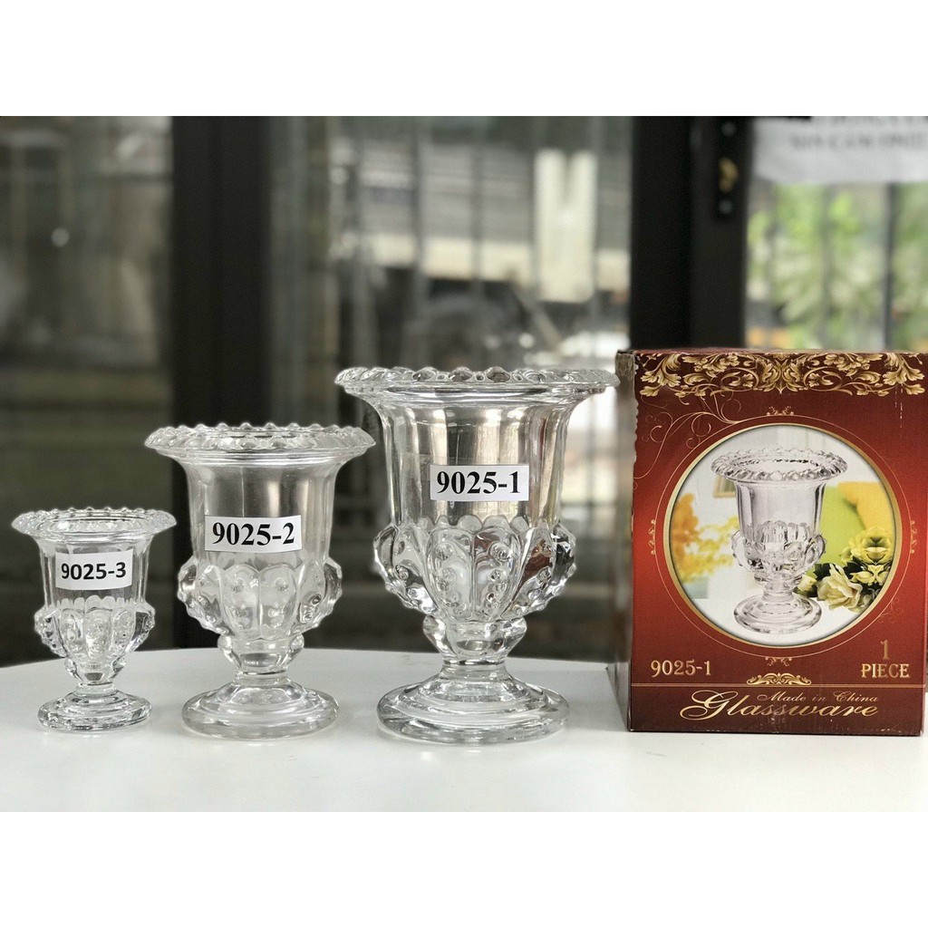 ly cắm thủy tinh bày phật thủ