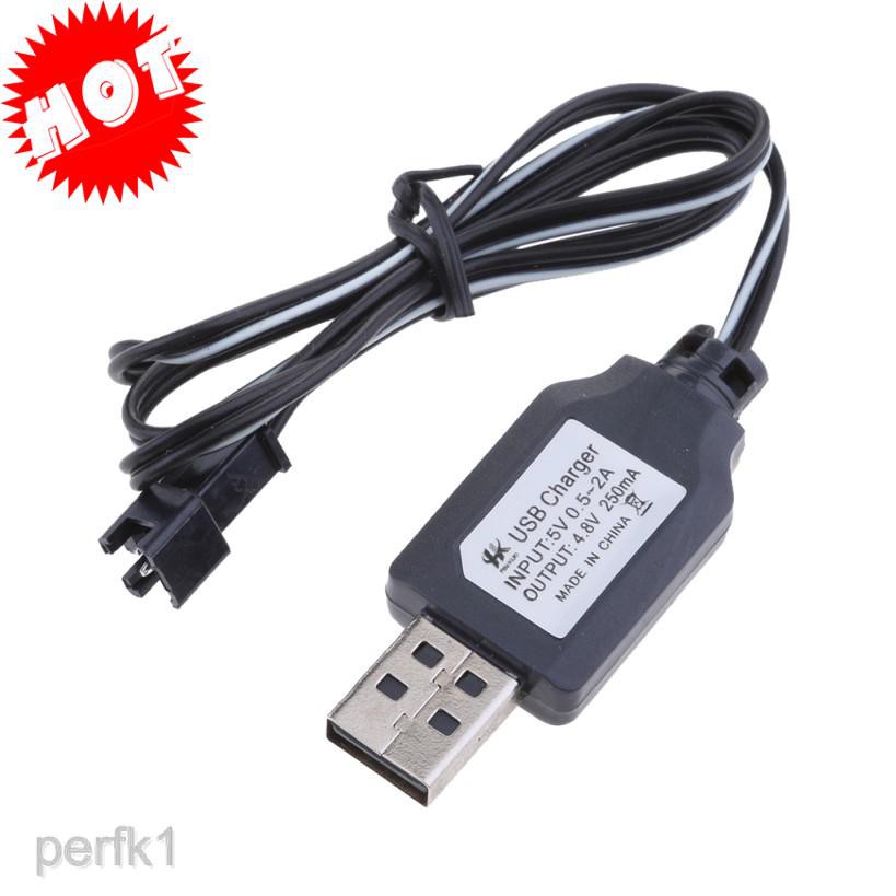 Cáp sạc pin Ni/Cd 4.8V kết nối từ cổng USB sang SM cho robot xe ô tô điều khiển từ xa