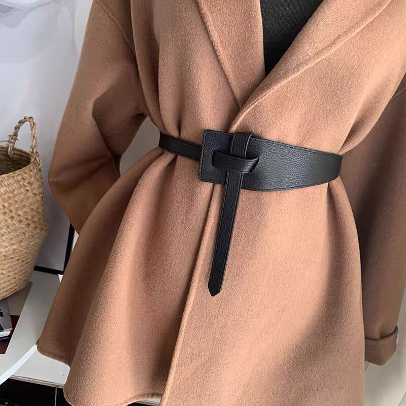 Đai váy nữ da đẹp bản to ĐV007 sang chảnh tiểu thư - dây thắt lưng váy bản to da đẹp sim sim vintage