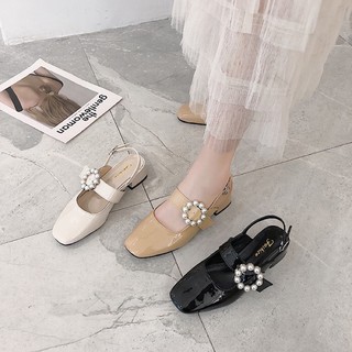 Order_ Giày Mary Jane quai đính ngọc hở gót Vitage