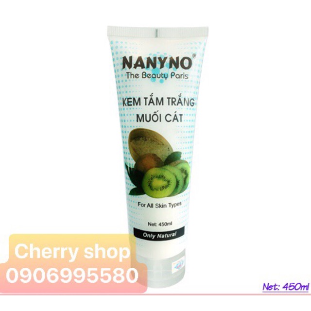 Kem tắm trắng muối cát Nanyno 450ml