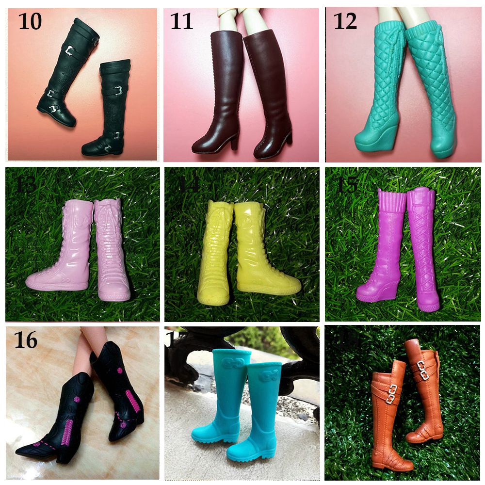 Giày Boot Dài 18 Kiểu Dáng Lựa Chọn Thời Trang Cho Búp Bê 2.2cm