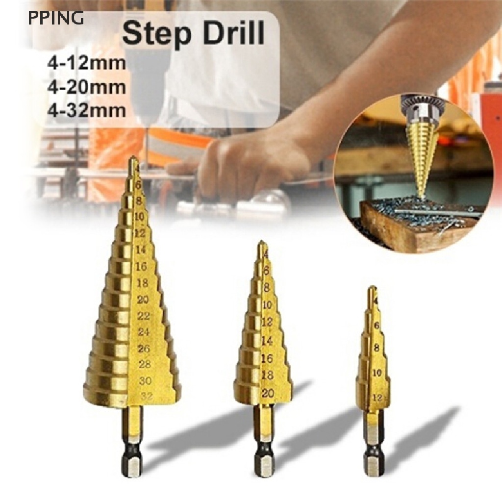 Đầu khoan hình nón bằng thép HSS lớn 4-12 / 20 / 32mm