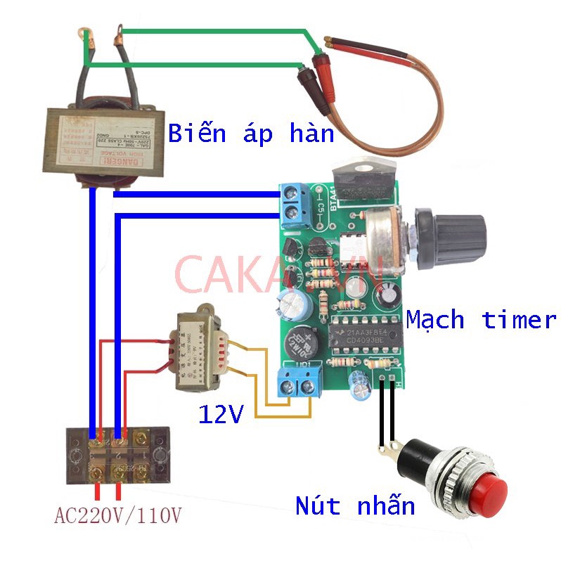LKDT Mạch hàn Cell Pin-Mạch timer máy hàn cell pin