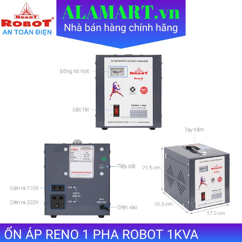 ỔN ÁP 1 PHA RENO ROBOT 1KVA
