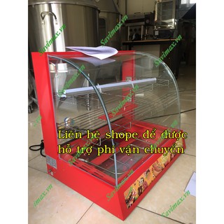 Tủ trưng bày giữ nóng gà rán 2 tầng 2 khay