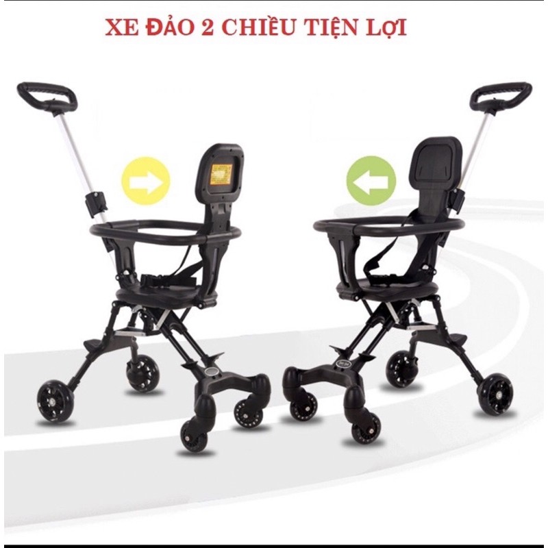 xe đẩy du lịch gấp gọn 2 chiều