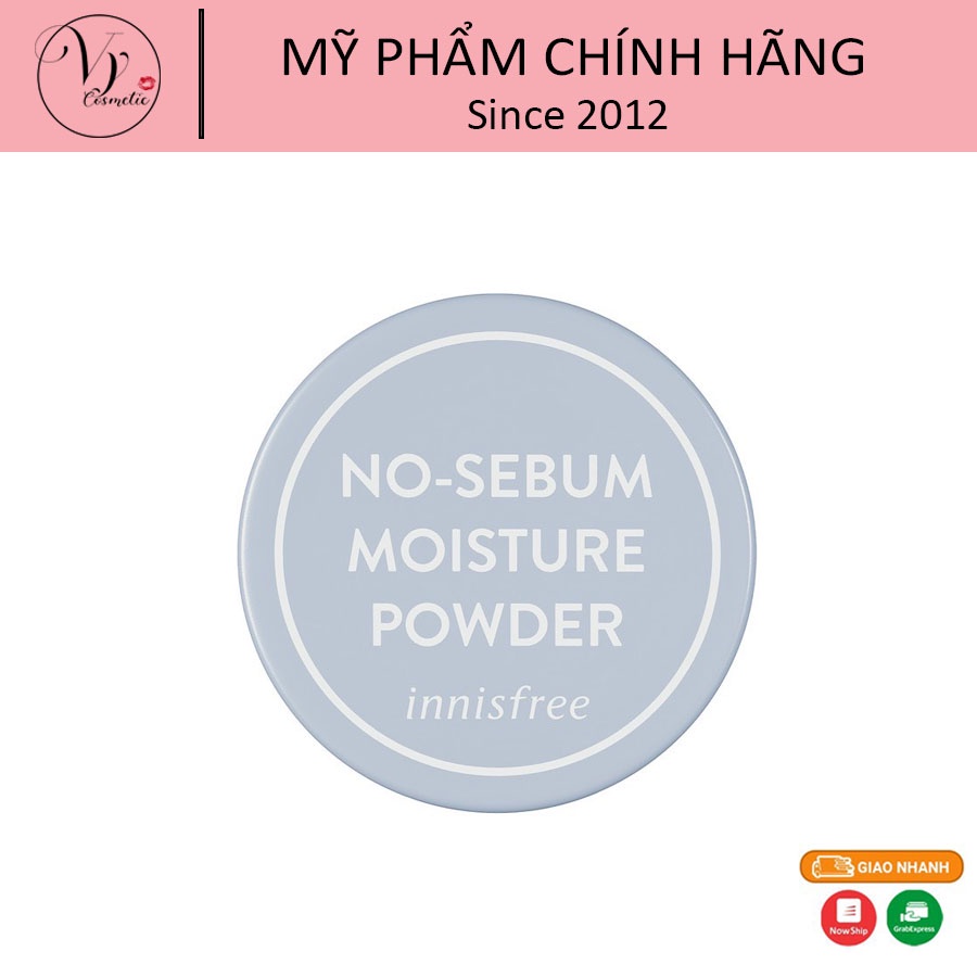 [MỚI 2021] Phấn phủ kiềm dầu &amp; dưỡng ẩm dạng bột innisfree No Sebum Moisture Powder 5g