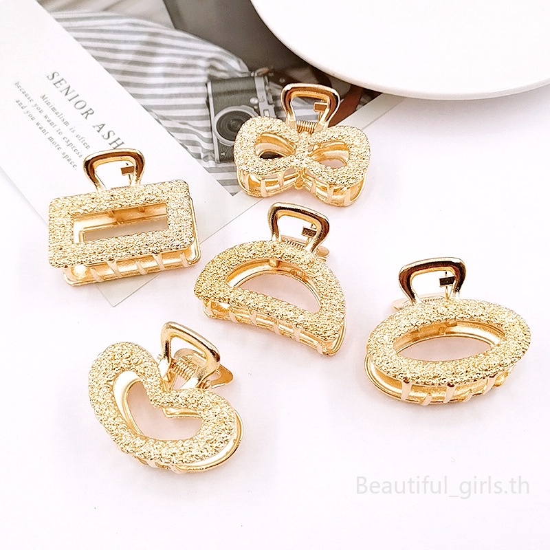 Kẹp Tóc Hình Nơ Trái Tim Bằng Kim Loại Phong Cách Hàn Quốc Thời Trang