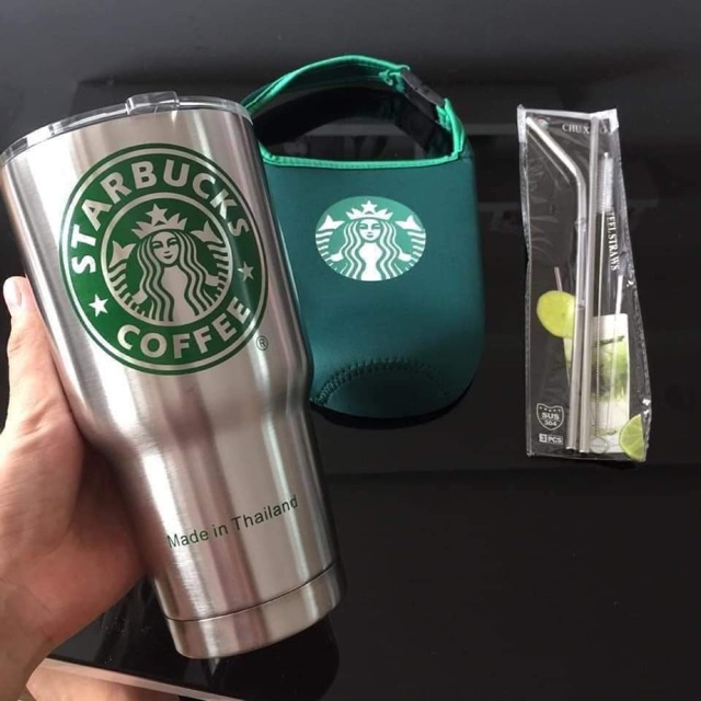 LY THÁI GIỮ NHIỆT STARBUCK MÀU BẠC 900ml SIÊU HÓT