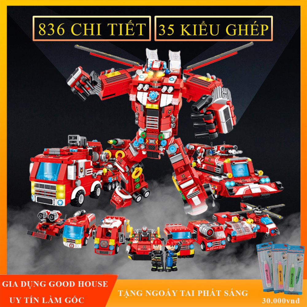 Đồ chơi xếp hình, lego robot với nhiều chi tiết để lựa chọn, chất liệu nhựa ABS an toàn, giúp bé phát triển trí tuệ.