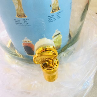 Bình Ngâm Sâm Thủy Tinh 12L Van [Hàng Có Sẵn]