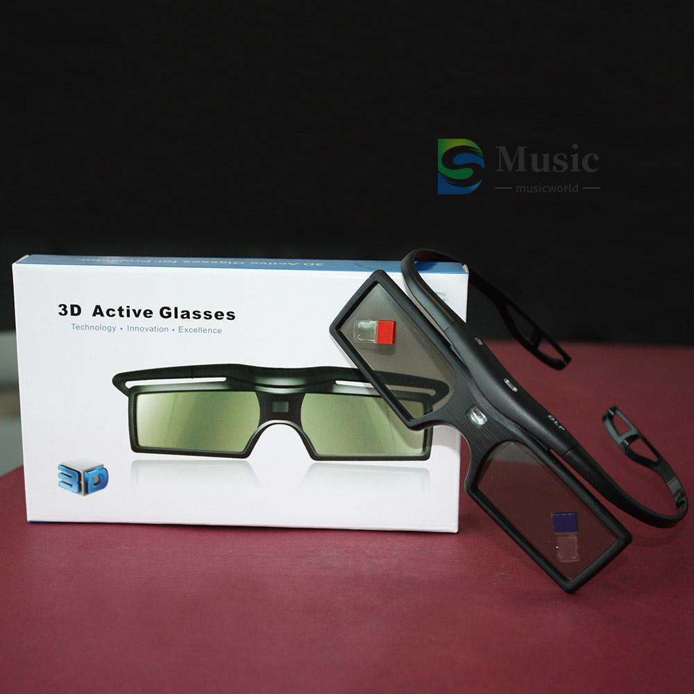 〖MUSIC〗G15-DLP 3D Active Shutter Glasses 96-144Hz for LG/BENQ/ACER/SHARP DLP Link 3D Projector