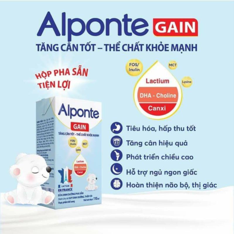 Thùng 48 hộp sữa pha sẵn Alponte Gain 110ml