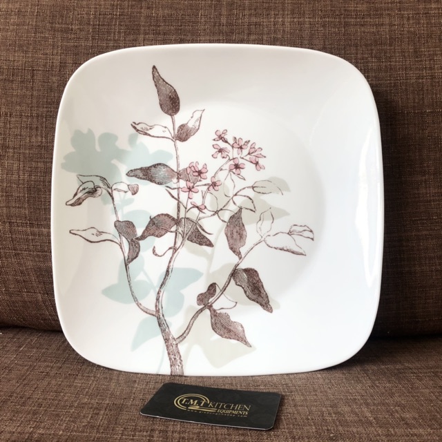 Dĩa Thủy Tinh Mỹ Vuông Twilight Grove Corelle 2211-2213 (23cm–26.5cm)