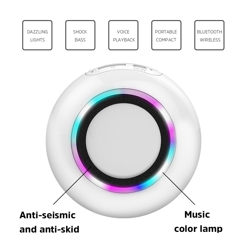 Kivee MW01 Loa Bluetooth Hình Trứng Ngỗng Lớn Nhiều Màu Tùy Chọn Hỗ Trợ Thẻ Nhớ Tf Có Đèn Led Đẹp Mắt