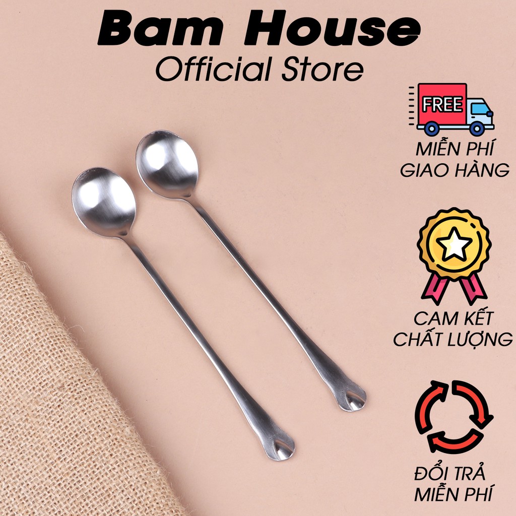 Muỗng cafe inox 430 Bam House cán hoa cao cấp MCF01 – Gia Dụng Bếp