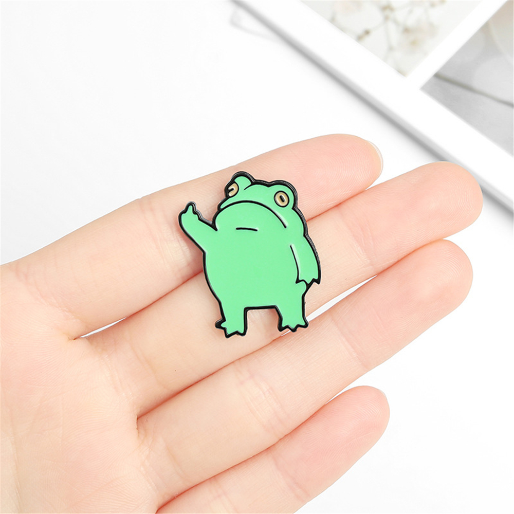 Ghim Cài Áo Hình Ếch Hoạt Hình Ngộ Nghĩnh Bằng Kim Loại