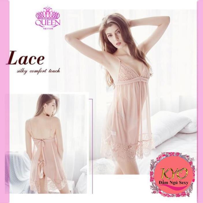 [ Hàng Loại I – Sale Sốc] Váy ngủ siêu mỏng VAY304A- đầm ngủ cao cấp xẻ tà siêu sexy