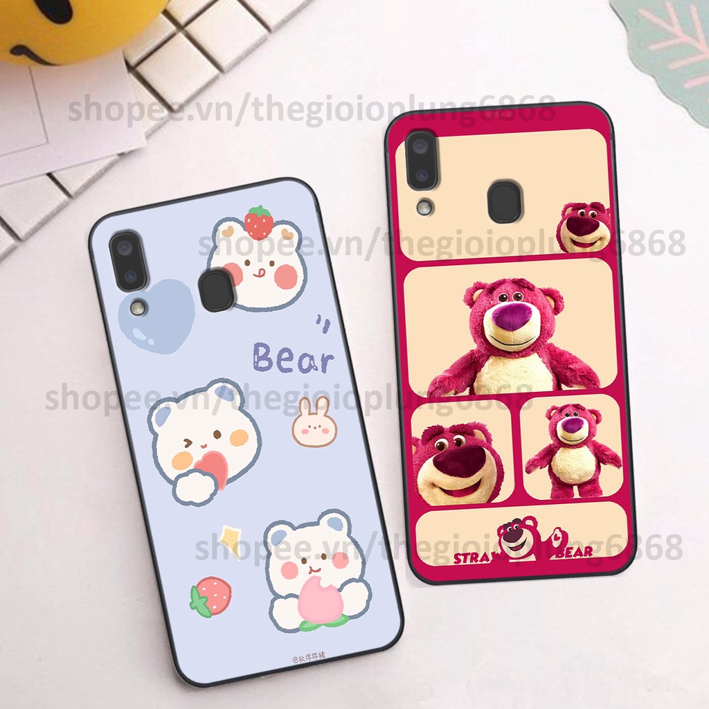 Ốp Samsung A20 / A30 in hình caro gấu vịt cute dễ thương, đầy đáng yêu