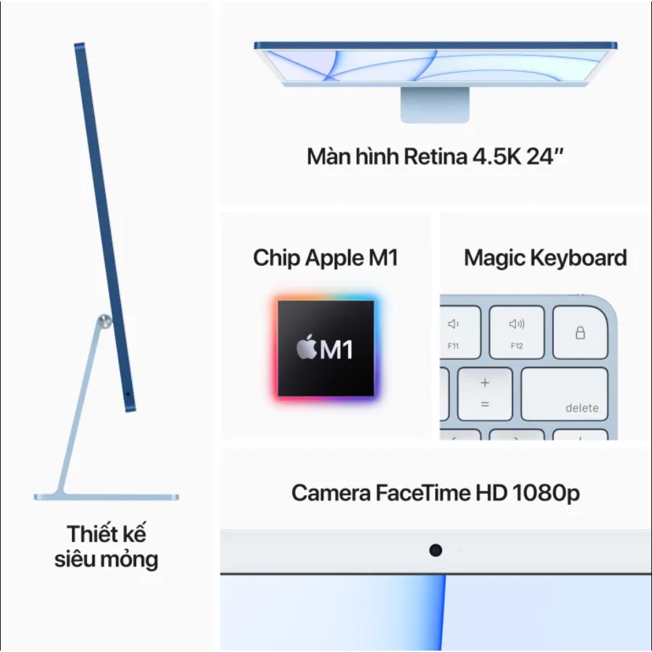 Apple iMac M1 2021 24 inch with Retina 4.5K display (8‑core CPU and 8‑core GPU)