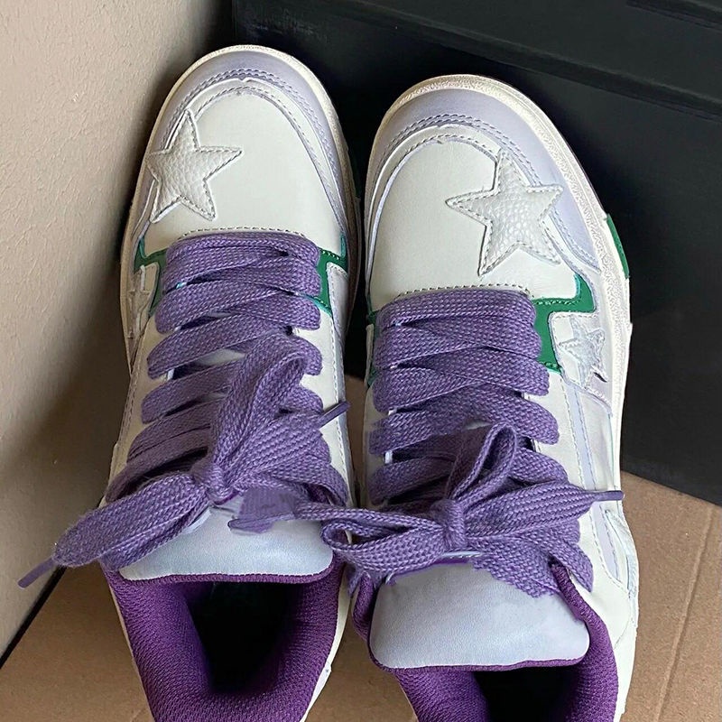 Spring 2022 new national fashion niche all-match low-top white shoes star casual skate shoes for women ins fashion BhQ3